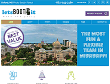 Tablet Screenshot of photoboothrentalms.com